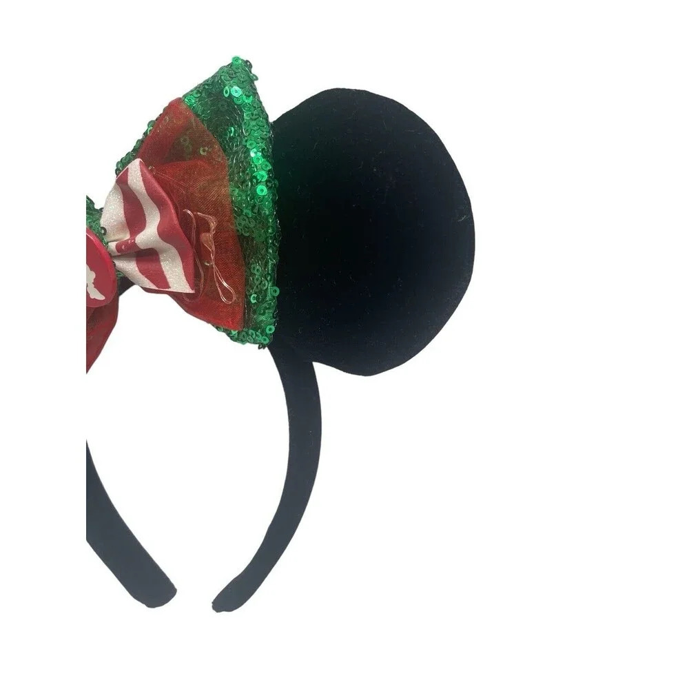Disney Parks Minnie Ears Christmas Holiday Light Up Bow Barrette Hair Clip Green - Picture 11 of 16